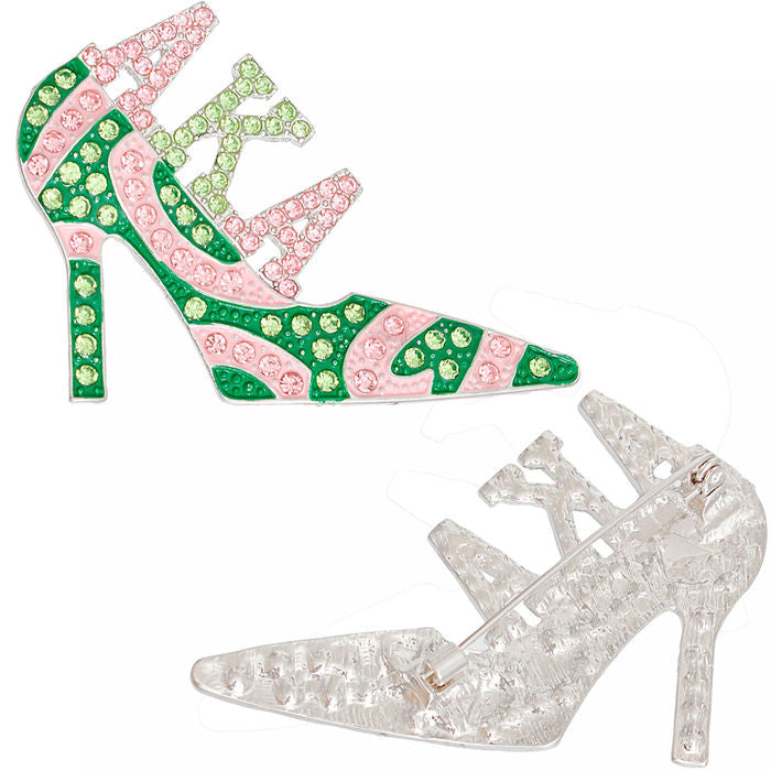 Pink and Green Heel