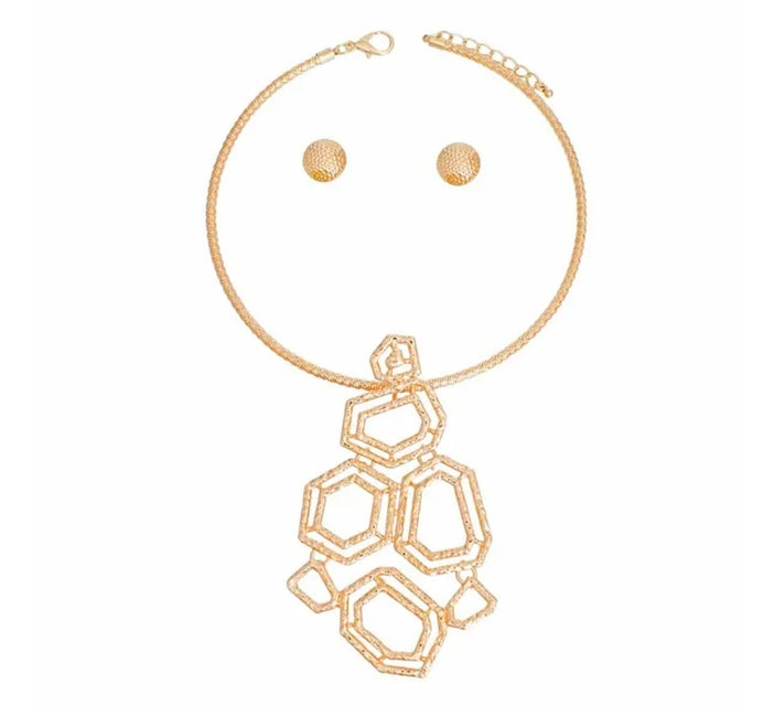 Geo Statement Choker Gold