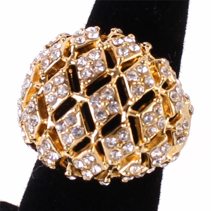 Crystal Diamond Ring Gold