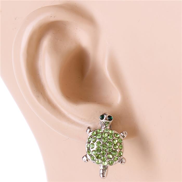 Bling Turtle Earrings