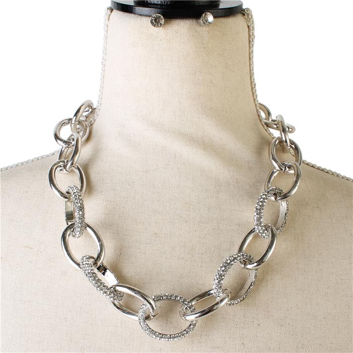 Bling Link Chain Silver
