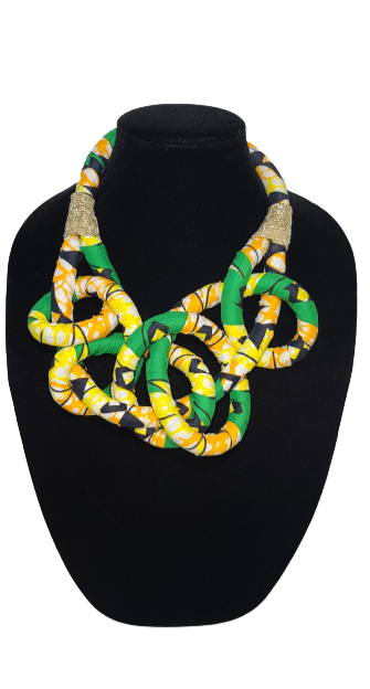 Loop African Print Necklace