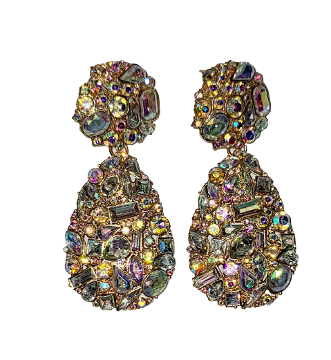 Irredescent Jeweled Drop Earring