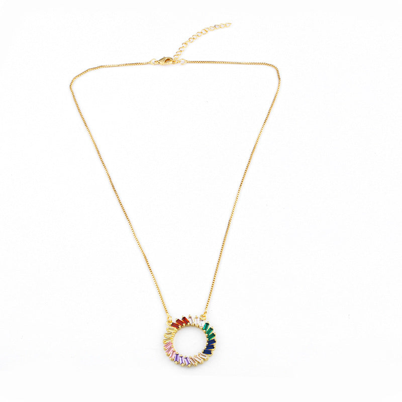 Pop of Colors Circle Necklace
