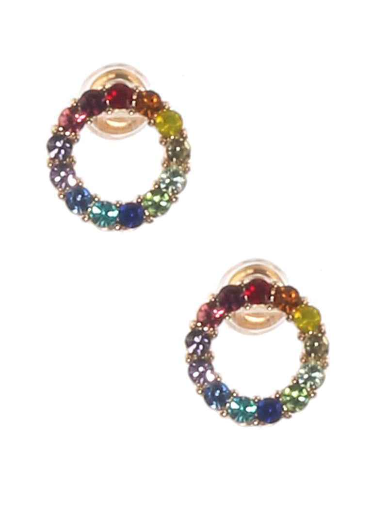 Multicolor Rhinestone Earrings