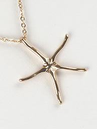 Gold Starfish Necklace Set