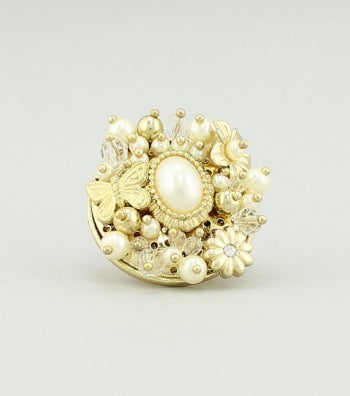 Pearl and Butterfly Ring
