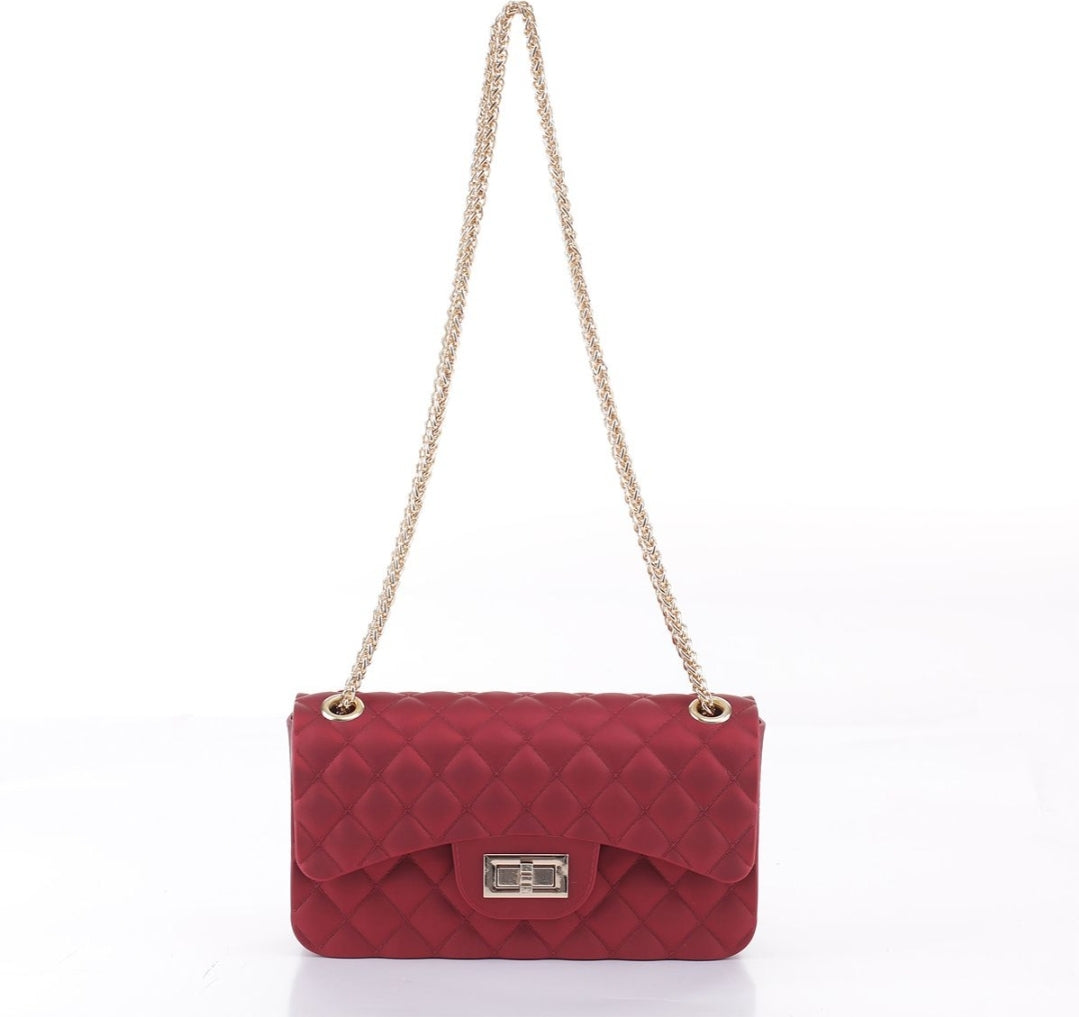 Red Quilt PVC Purse