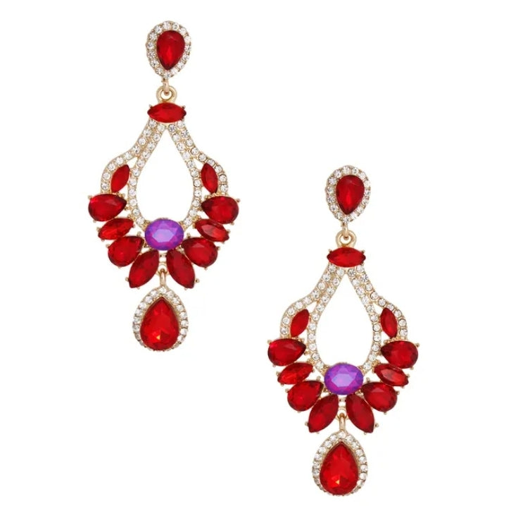 Red Teardrop Earrings