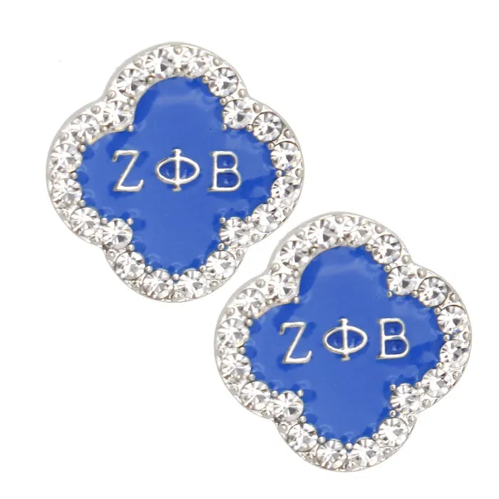 Greek Letter Stud Earrings Zeta