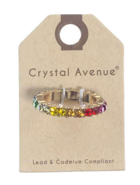 Size 7 Silver Colorful Ring 2.2